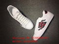 wholesale authentic real original best Gucci Bee real leather shoes sneakers