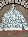 wholesale top quality bape splicing sleeves jackets shark coat zip up hoodies