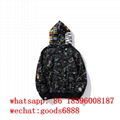 wholesale top quality bape splicing sleeves jackets shark coat zip up hoodies