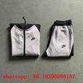 wholesale 1:1 original Nike Set Tech Fleece - Black & Light Grey sports suit