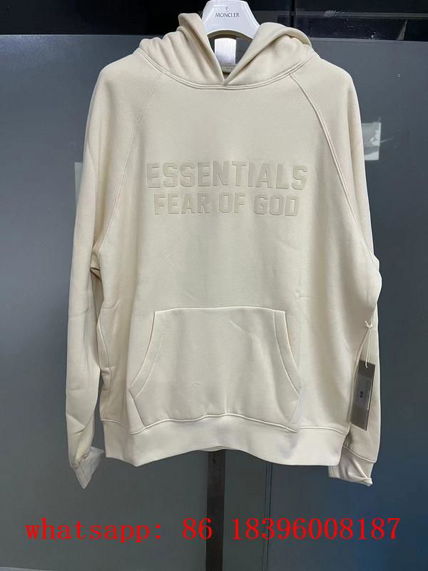 wholesale best quality Fear of God FOG Essentials SS23 Flocking Letters Hoodies 5