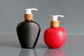 lotion bottle with bamboo pump skin