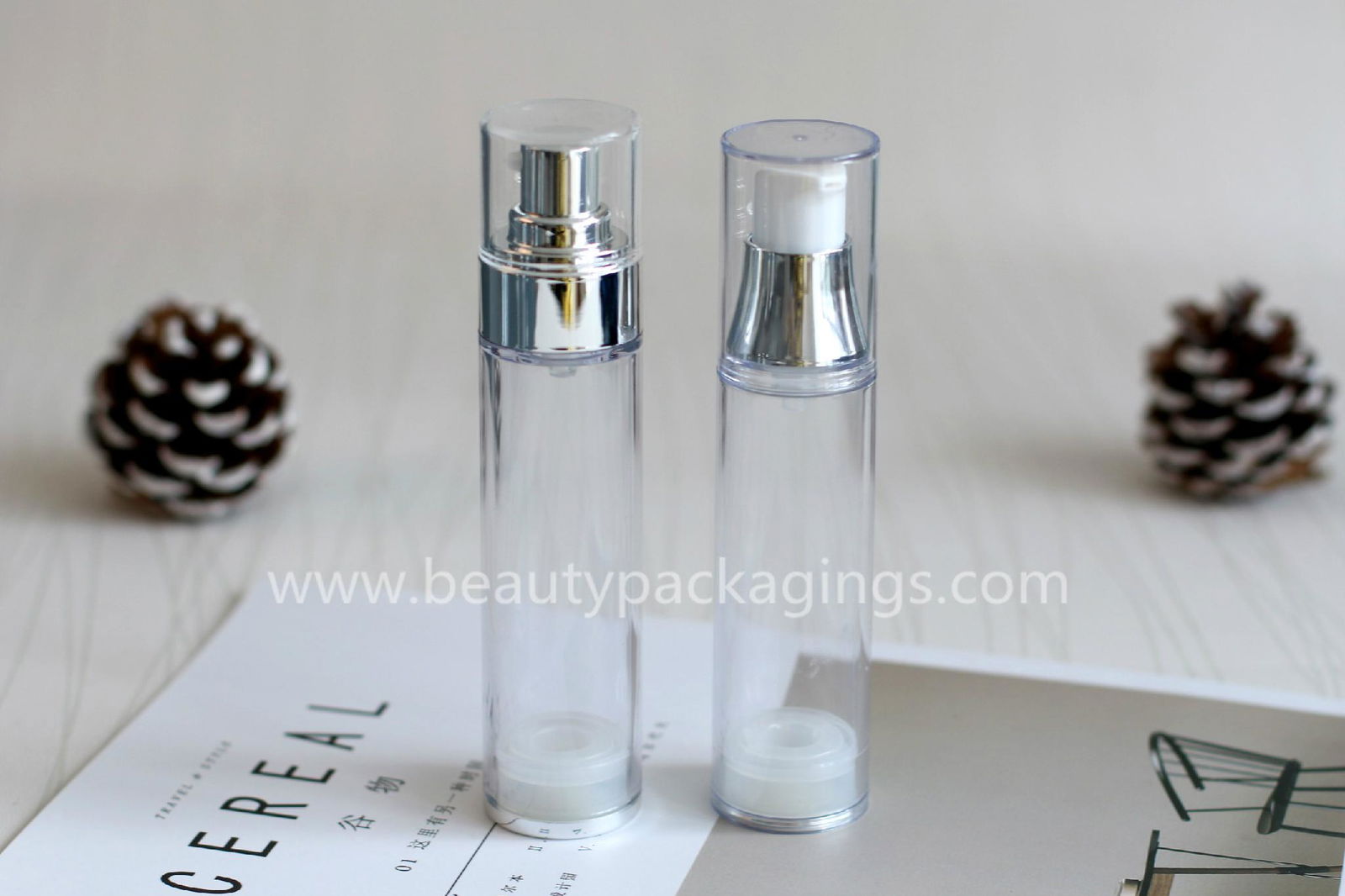 Various Airless Pump Bottle Luxury Design For Skin Care Facial Lotion 3