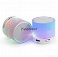 Portable Mini coloful led Bluetooth Speaker With Light pulse For mobile  2