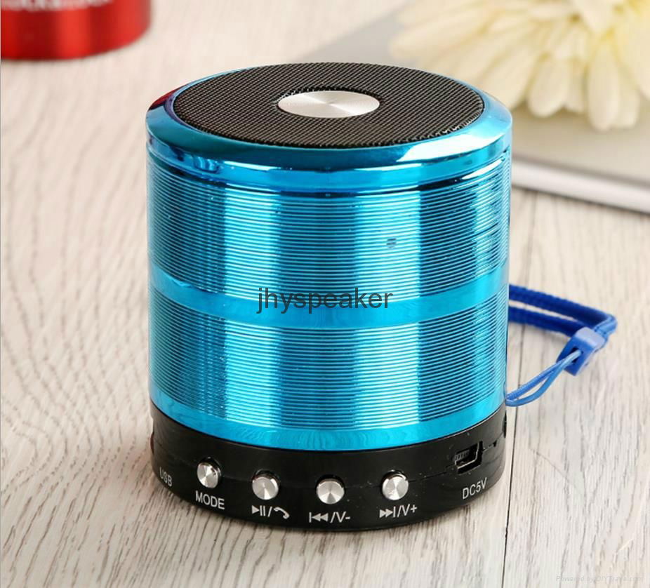 HIFI Stereo portable mini metal bluetooth wireless speaker ws 887 USB TF  3