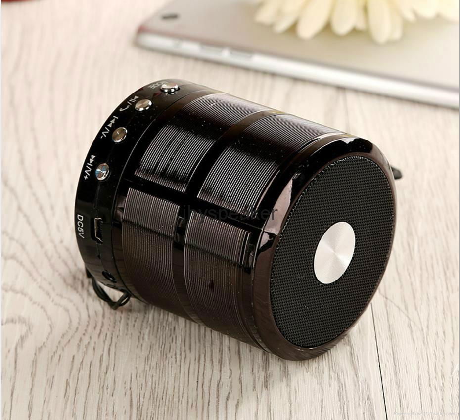 HIFI Stereo portable mini metal bluetooth wireless speaker ws 887 USB TF  4