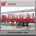 3 Axles 45Tons Flatbed Drop Side Wall Semi Trailer  4