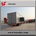 3 Axles 45Tons Flatbed Side Curtain Semi Trailer  2