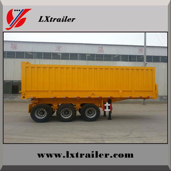 3 Axles 45Tons Flatbed Container Tipping Semi Trailer  3