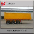 3 Axles 45Tons Flatbed Container Tipping Semi Trailer  3