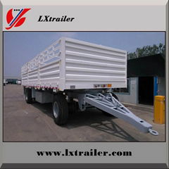 3 Axles 45Tons Flatbed Side Wall Full Cargo Trailer With Container Locks 