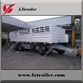 3 Axles 45Tons Flatbed Side Wall Full Cargo Trailer With Container Locks  2