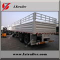 3 Axles 45Tons Flatbed Side Wall Full Cargo Trailer With Container Locks  3