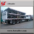 3 Axles 45Tons Flatbed Side Wall Full Cargo Trailer With Container Locks  5