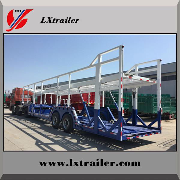 Double axle car carrier semi truck trailer