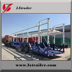 Double axle car carrier semi truck trailer