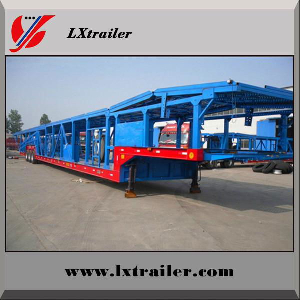 Double axle car carrier semi truck trailer 3