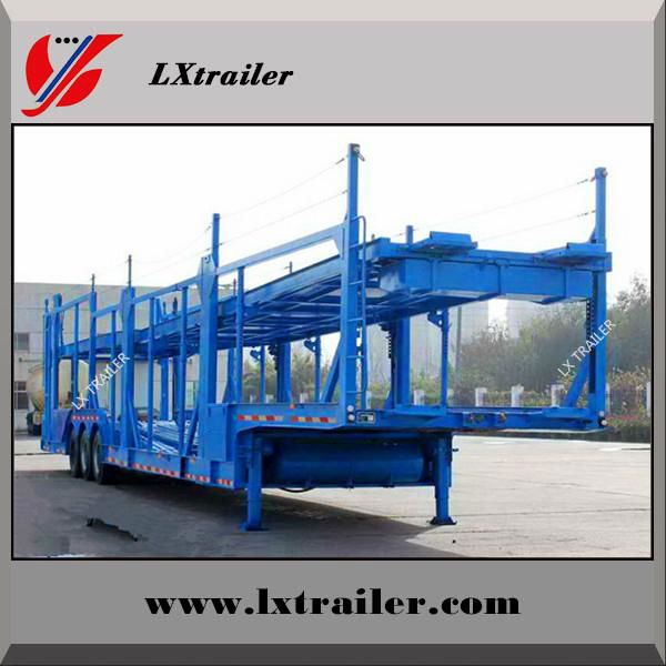 Double axle car carrier semi truck trailer 4