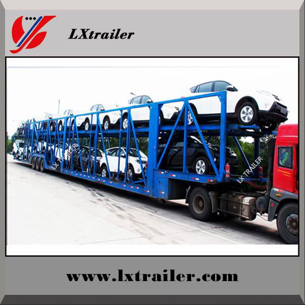 Double axle car carrier semi truck trailer 5