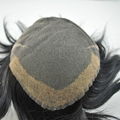 Handmade hairpiece for hair loss and replacement #1 full lace toupee for men 4