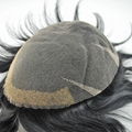 Handmade hairpiece for hair loss and replacement #1 full lace toupee for men 5