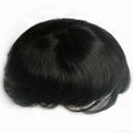 Hair wig for men in stock #1b human hair with pu around