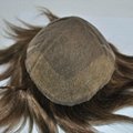 #4handmade toupee for men full lace hairpiece for hair replacement and loss 2