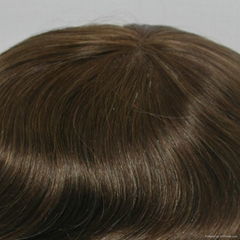 Stock toupee for men #4 with pu back and side hair system for hair loss