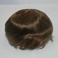 Stock toupee for men #4 with pu back and side hair system for hair loss 2
