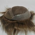 Stock toupee for men #4 with pu back and side hair system for hair loss 3