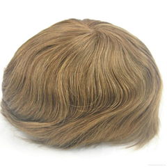 #6 handmade full lace men's wig toupee