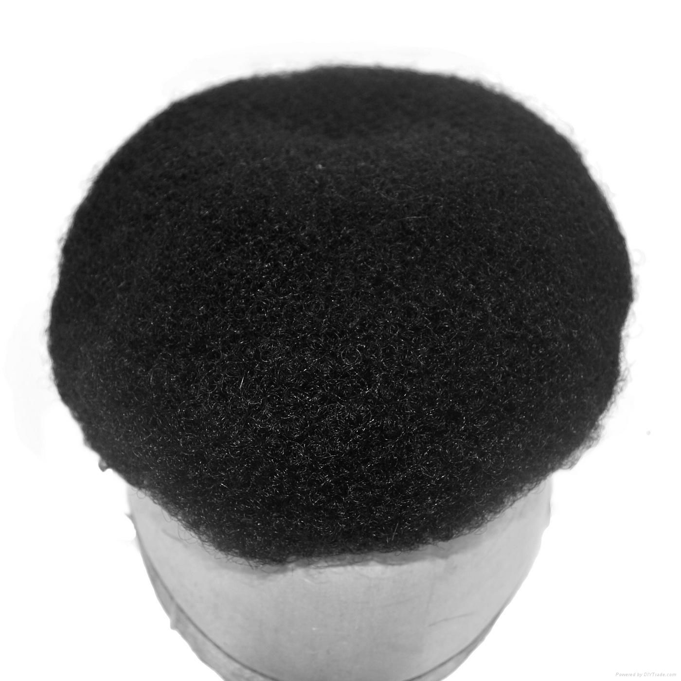 #1 afro curl full lace toupee for men in stock hairpiece for hair replacement 3