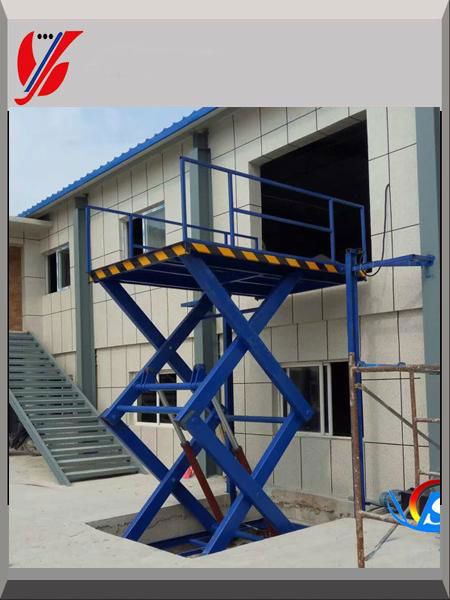 Stationary scissor Lift for Warehouse Cargo Lifting 4