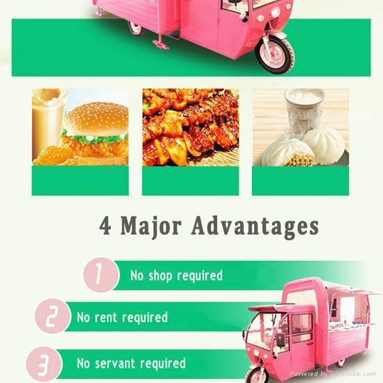 China electric thre-wheel car mobile breakfast eat multi-functional quick conven 3