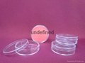Cosmetic facial puff in hard plastic round clear case 2