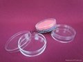 Cosmetic facial puff in hard plastic round clear case 4