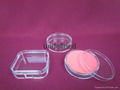 Customzied clear plastic sponge cosmetic makeup puff case 1