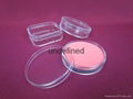 Customzied clear plastic sponge cosmetic makeup puff case 3