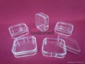 Customzied clear plastic sponge cosmetic makeup puff case 4