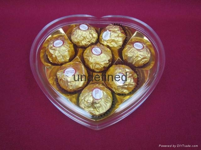 heart shaped chocolate plastic box with factory price 3