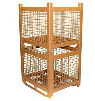 Steel mesh stillage foldable stackable wire cage 2