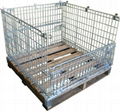 Steel stacking wire mesh cage pallet for wood pallet 1