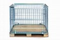 Steel stacking wire mesh cage pallet for wood pallet 2