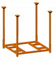 Demountable stack rack for tyre or rolls storage