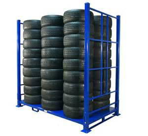 Foldable stacking tyre rack stackable 2