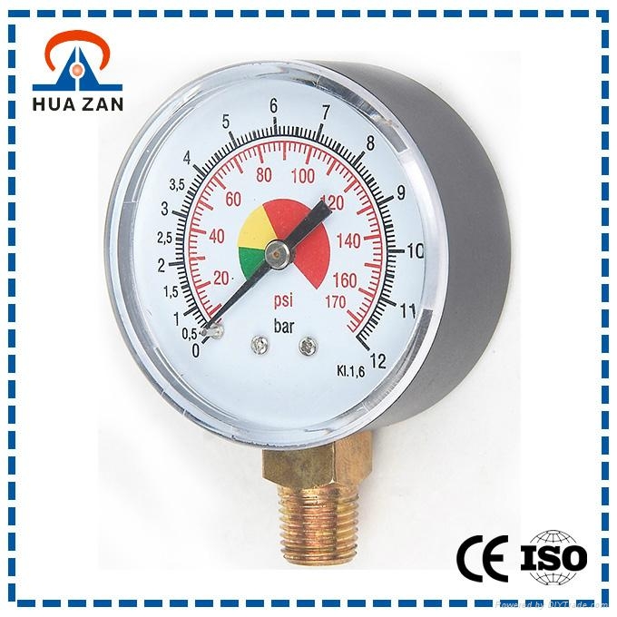 2.5 Inches General Pressure Gauges with Color Dial Gauge HZ OEM