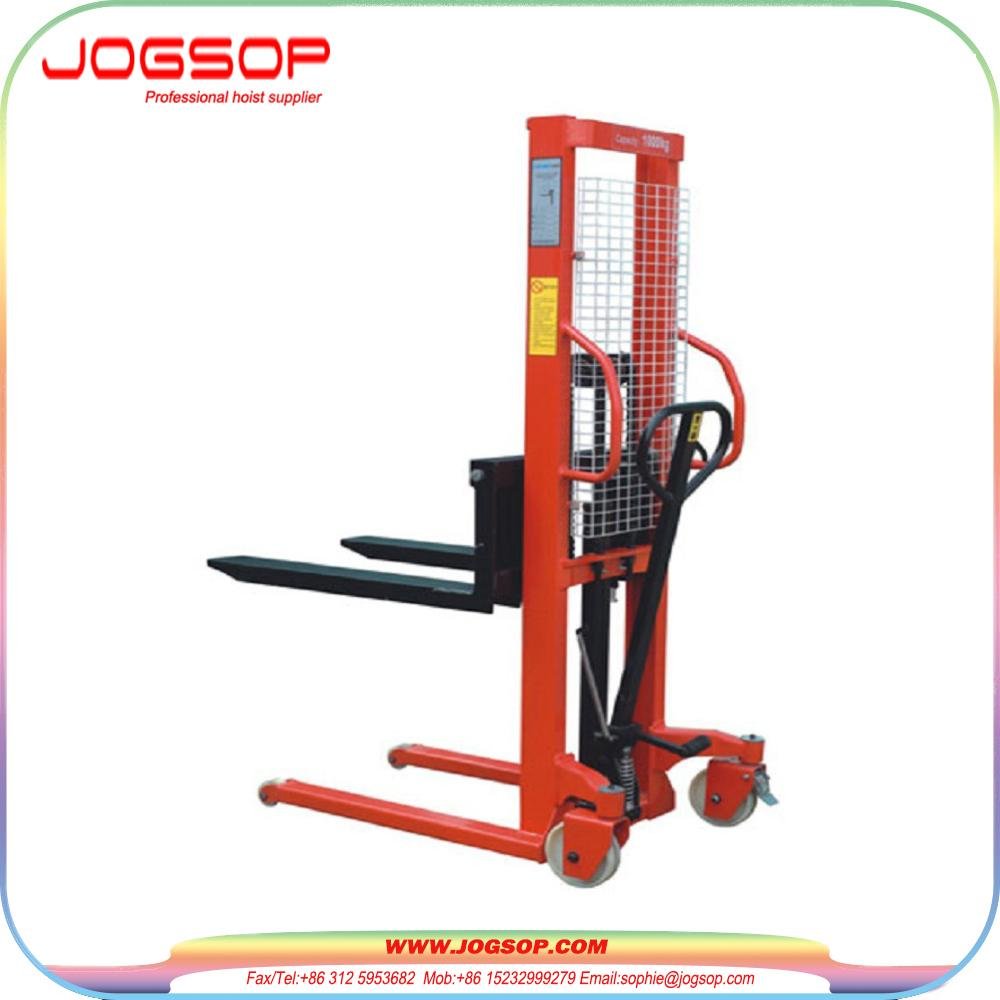 Good Manufacturer 2 Ton Manual Hydraulic Stacker with Low Price     5