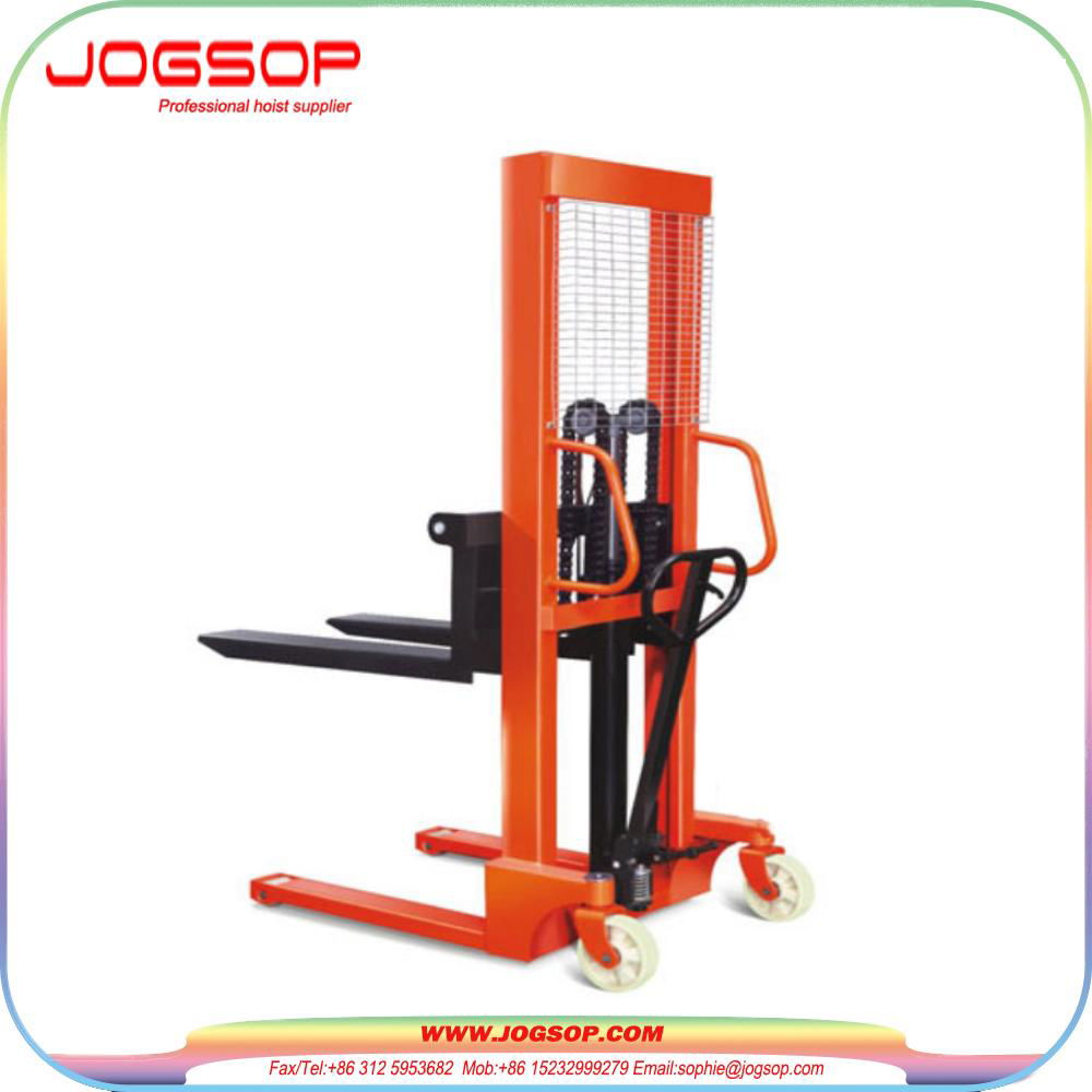 Good Manufacturer 1 Ton Manual Hydraulic Stacker with Low Price 3