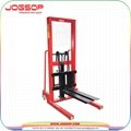 Good Manufacturer 1 Ton Manual Hydraulic Stacker with Low Price
