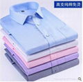 Non-Iron white blue Check Dress Shirt  1